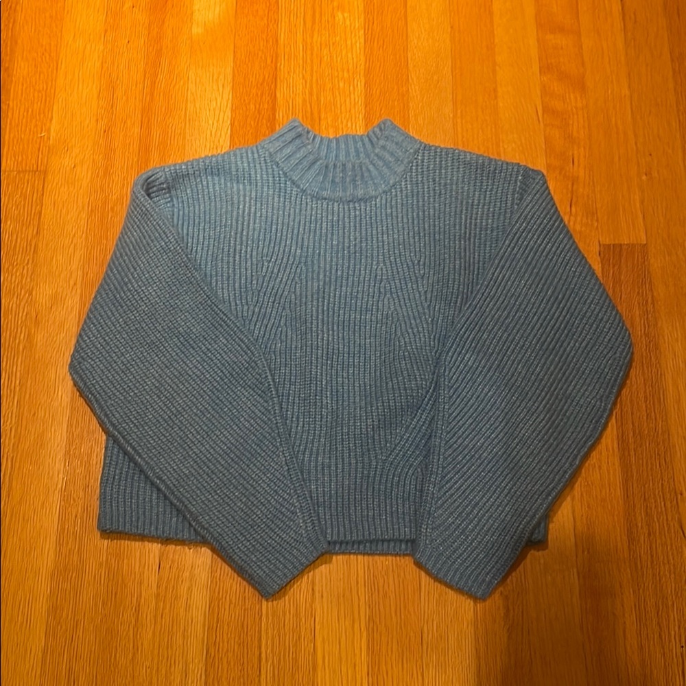 H&M Blue Ribbed Women's Sweater Size Extra Small
